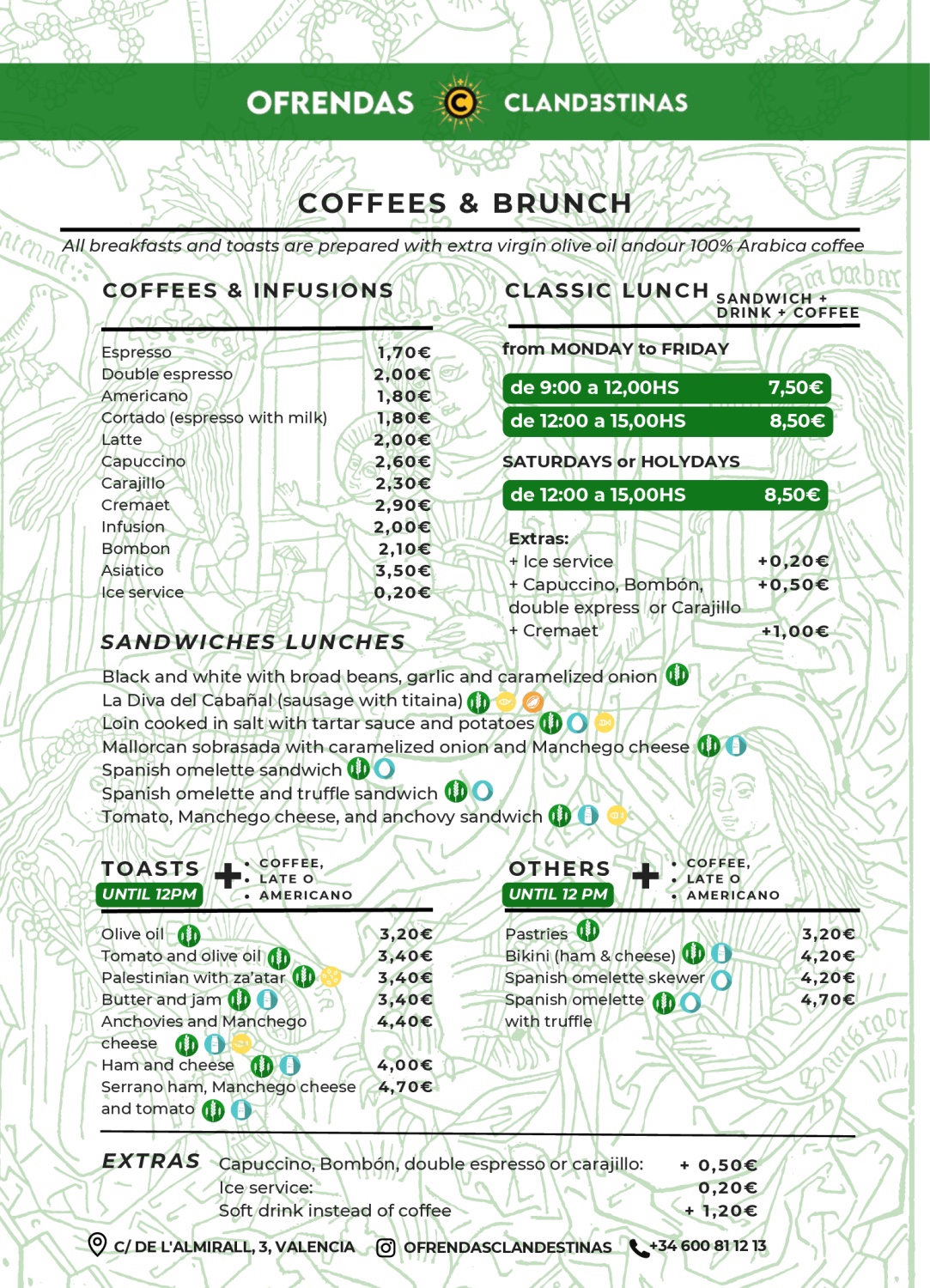 Ofrendas Clandestinas menu — page 1