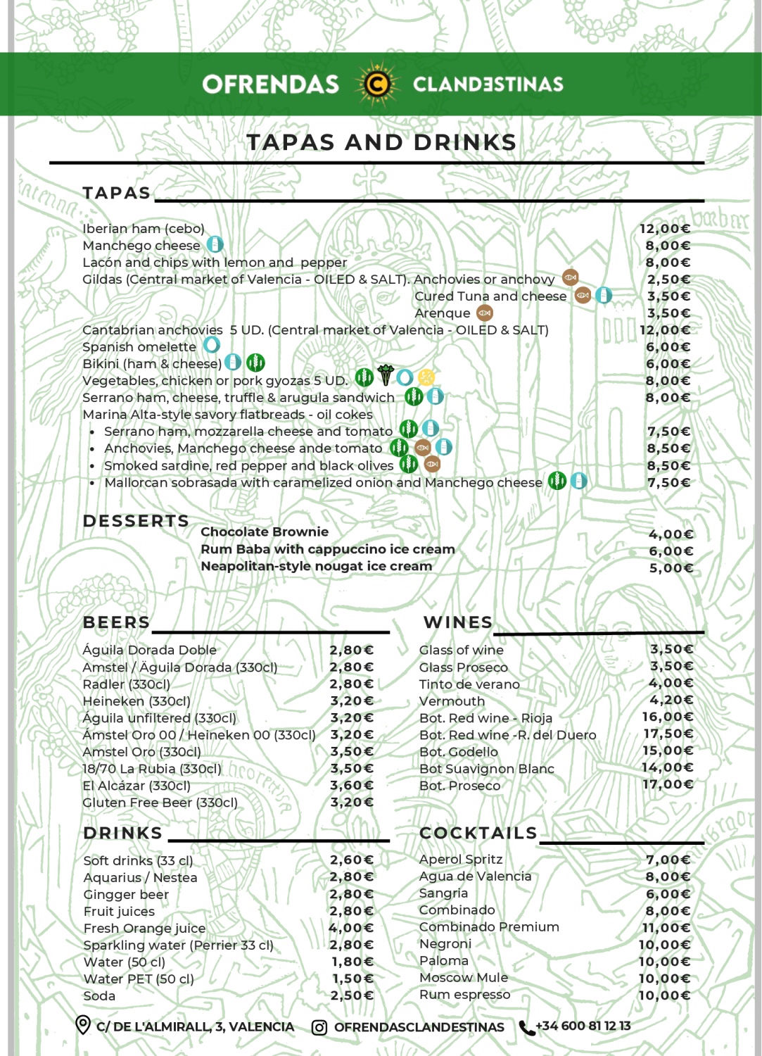 Ofrendas Clandestinas menu — page 2